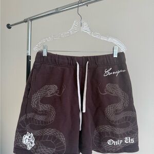 DARC SPORT Brown Snake Print Men's Shorts